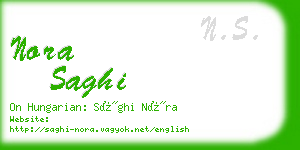 nora saghi business card